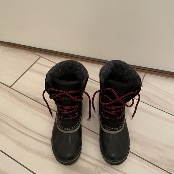 Sorel Slimpack Lace Duck Boot Women's Black Size 9 - Picture 4 of 12